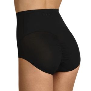 ITEM M6 Black Shape Mesh MIDI Brief Shapewear L